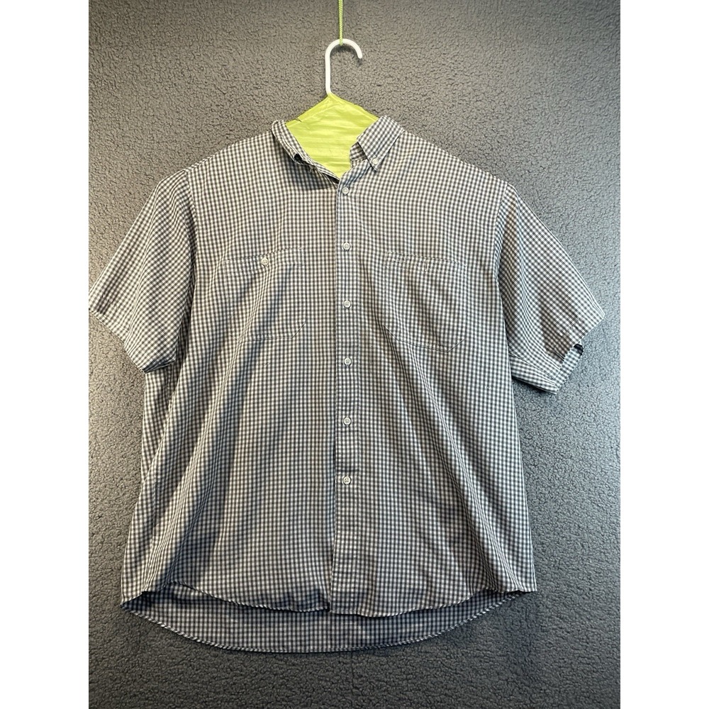 Roundtree & Yorke Men's Short Sleeve Button Up, Men's Size XL, Plaid